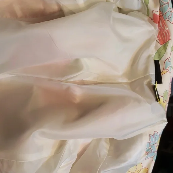 Willi Smith Floral Trench Coat, 100% Cotton, Women's Medium, Long Coat - Picture 6 of 7